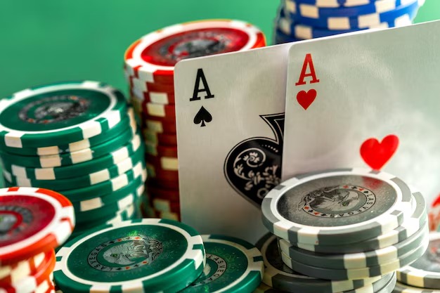Live dealer studio table with cards and streamed casino layout